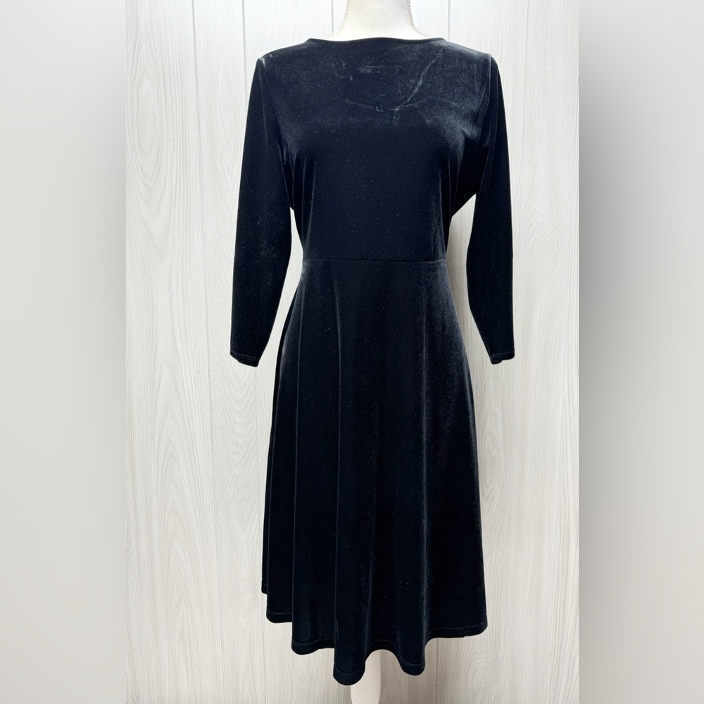 Talbots Fit and Flare Velvet Dress